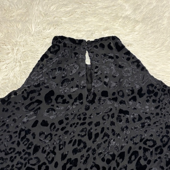 WHITE HOUSE BLACK MARKET Leopard Print Burnout Velvet Halter Size XS - Picture 10 of 12
